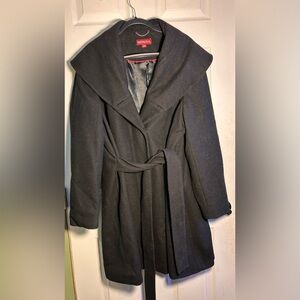 Merona Black Wool Trench Coat